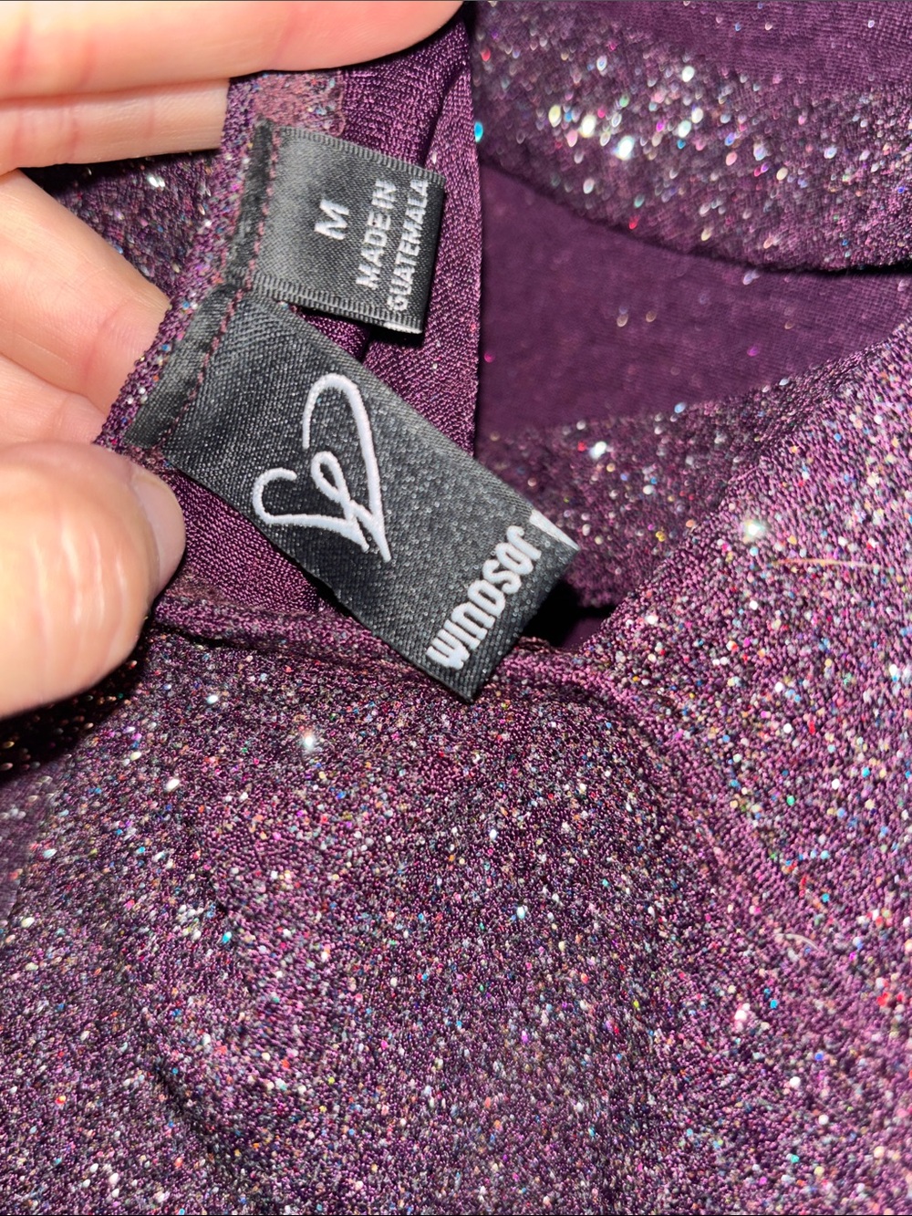 Windsor Sparkle Plum Sequin Mini Dress - Picture 2 of 3